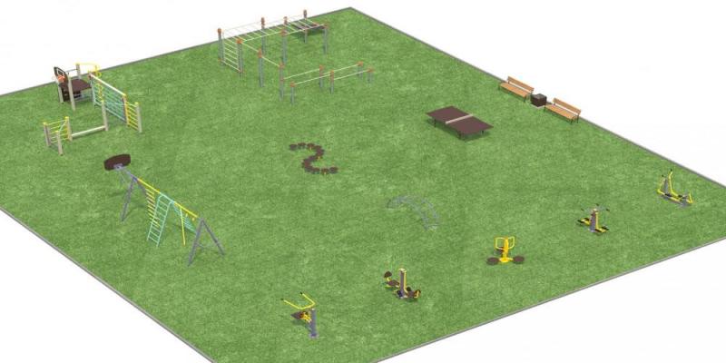 Дизайн проект спортплощадки разновозрастной  в Абакане