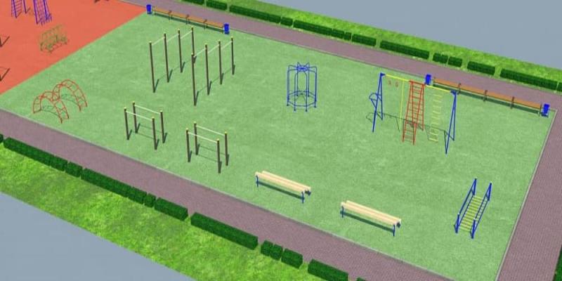 Проект детско-спортивной площадки для школы - детсада в Абакане