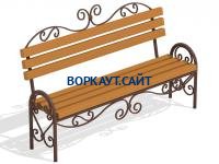 Лавочка кованная МАФ 1606 в Абакане
