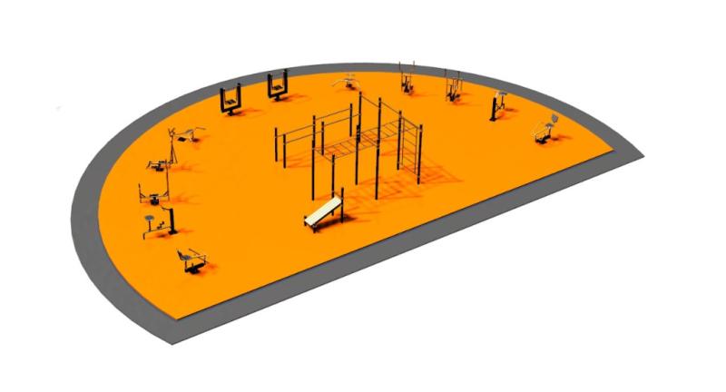 Дизайн проект спортплощадки Полукруглая в Абакане