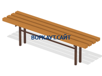 Лавочка без спинки МАФ 1601 в Абакане