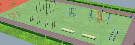 Проект детско-спортивной площадки для школы - детсада в Абакане