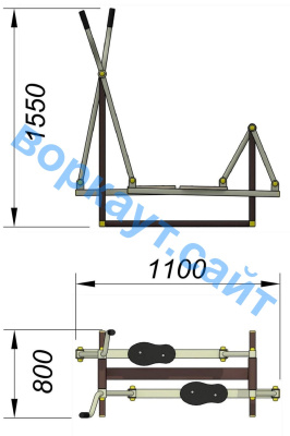 Уличный тренажер "Лыжник" УТ 008 в Абакане