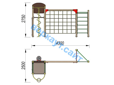 Детский спортивный комплекс Игровой ДСК 3111 в Абакане Детский спортивный комплекс Игровой ДСК 3111 в Абакане