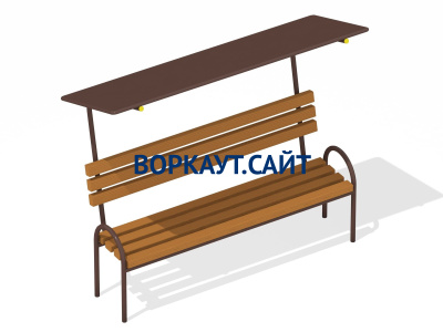 Лавочка под навесом МАФ 1607 в Абакане