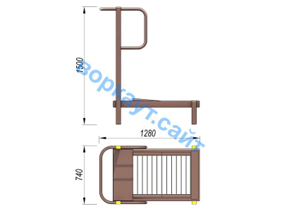 Уличный тренажер Беговая дорожка УТ 009 в Абакане