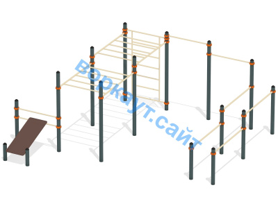 Спортивный комплекс воркаут ВС-50 в Абакане Спортивный комплекс воркаут ВС-50 в Абакане