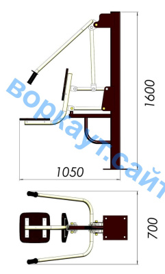 Уличный тренажер "Жим от груди" УТ 002 в Абакане