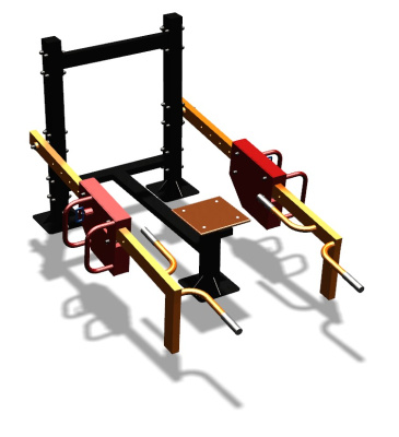 Силовой уличный тренажер  "Приседания/Шраги"  УТ413 в Абакане