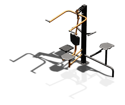 Уличный тренажер "Верхняя тяга Твистер стоя Твистер сидя" УТ336 в Абакане