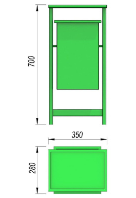 Урна с крышкой МАФ 1631 в Абакане