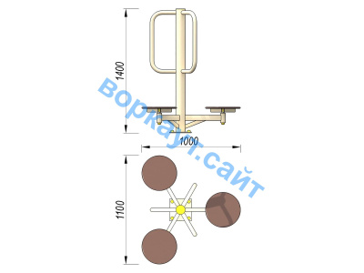 Уличный тренажер Орбита УТ 011 в Абакане