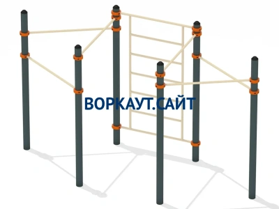 Воркаут турник разноуровневый с шведской стенкой ВС-25 в Абакане
