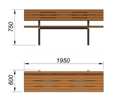 Диван уличный МАФ 1608 в Абакане