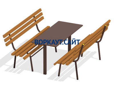 Дачный комплект из 2 лавочек и стола МАФ 1620 в Абакане