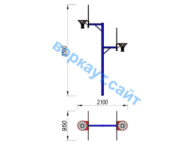 Баскетбольный щит двойной СИО 3511 в Абакане